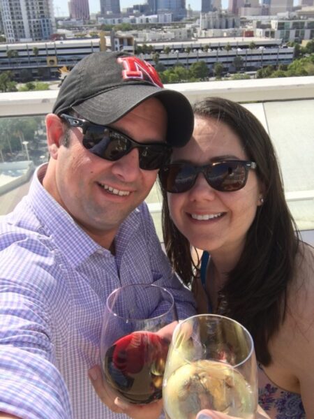 Norwegian cruise, Jess and Travis Walker, wine tasting