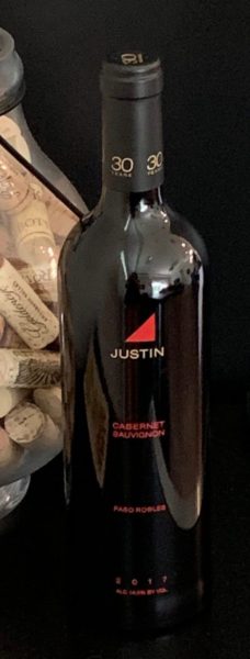 Justin Cabernet wine bottle